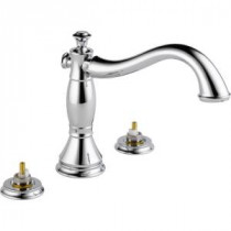 Cassidy 2-Handle Deck-Mount Roman Tub Faucet Trim Kit Only in Chrome (Valve and Handles Not Included)