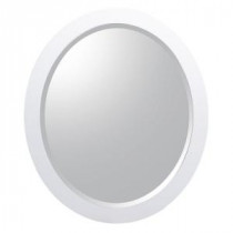 Esley 28 in. L x 24 in. W Wall Hung Mirror in Gloss White