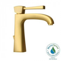 Lady Single Hole 1-Handle Low-Arc Bathroom Faucet in Satin Gold