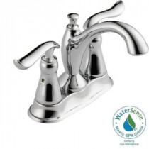 Linden 4 in. Centerset 2-Handle High-Arc Bathroom Faucet in Chrome with Plastic Pop-Up