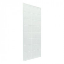 Ensemble 1-1/4 in. x 33-1/4 in. x 55-1/4 in. 1-piece Direct-to-Stud Tile Bath and Shower End Wall in White