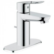 BauLoop 4 in. Centerset Single Hole Single Handle Bathroom Faucet with Pop-Up with Escutcheon in StarLight Chrome