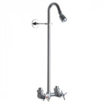 Exposed 1-Spray 1-5/8 in. Showerhead with Shower Fitting in Chrome