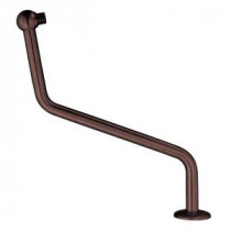 13 in. S Shaped Shower Arm with Flange in Oil Rub Bronze