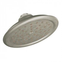 ExactTemp 1-Spray 7 in. Rainshower Showerhead Featuring Immersion in Brushed Nickel