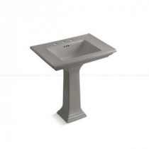 Memoirs Pedestal Bathroom Sink with 8 in. Centers and Stately Design in Cashmere