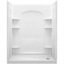 Ensemble 1-1/4 in. x 30 in. x 72-1/2 in. 2-piece Tongue and Groove Shower Endwall in White