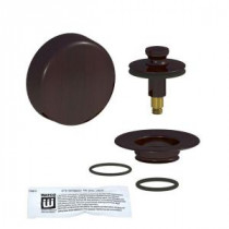 QuickTrim Push Pull Bathtub Stopper and Innovator Overflow Kit in Oil Rubbed Bronze