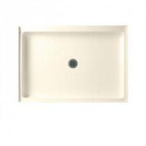 34 in. x 42 in. Solid Surface Single Threshold Shower Floor in Bone