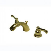 Royale 4 in. Mini-Widespread 2-Handle Mid-Arc Bathroom Faucet in Polished Brass