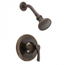 Antioch Single-Handle Shower Faucet Trim Kit in Tumbled Bronze (Valve Not Included)