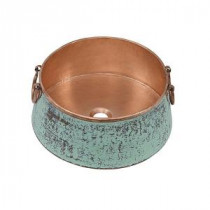 Noble Copper Vessel Sink in Copper Verde and Naked Copper