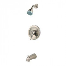 Pfirst Series Single-Handle Tub and Shower Faucet Trim Kit in Brushed Nickel (Valve Not Included)