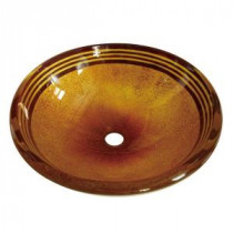 Glass Vessel Sink in Amber Bronze