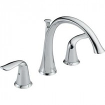 Lahara 2-Handle Deck-Mount Roman Tub Faucet Trim Kit Only in Chrome (Valve Not Included)