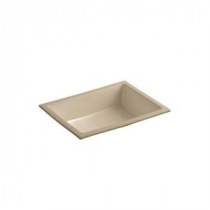 Verticyl Undermount Bathroom Sink with Overflow Drain in Mexican Sand