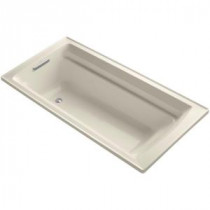 Archer 6 ft. Reversible Drain Acrylic Soaking Tub in Almond