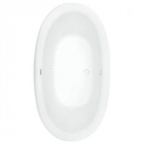 Serenity 11 - 6 ft. Freestanding Air Bath Tub in White with Pedestal Base and Reversible Drain