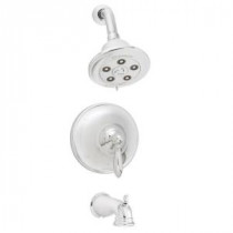 Alexandria Pressure Balance Valve and Trim in Shower Combination and Tub Spout in Polished Chrome