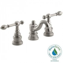 IV Georges Brass 8 in. Widespread 2-Handle Low-Arc Bathroom Faucet in Vibrant Brushed Nickel