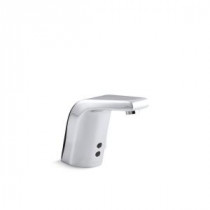 Sculpted Battery-Powered Single Hole Touchless Bathroom Faucet in Polished Chrome