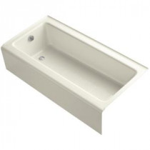 Bellwether 5 ft. Left Drain Soaking Tub in Biscuit