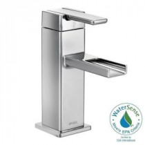 90-Degree Single Hole 1-Handle Mid-Arc Lavatory Faucet in Chrome
