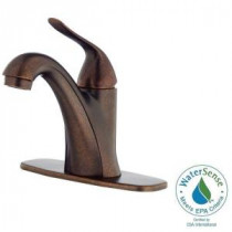 Antioch Single Hole Single-Handle Bathroom Faucet in Tumbled Bronze