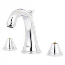 Geneva 8 in. Widespread 2-Handle Mid-Arc Bathroom Faucet in Chrome (Handles Sold Separately)