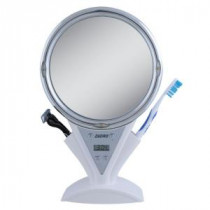 Power Zoom Fogless Shower Mirror in White