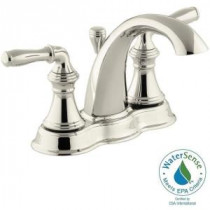 Devonshire 4 in. Centerset 2-Handle Mid-Arc Bathroom Faucet in Vibrant Polished Nickel
