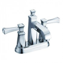 4 in. Minispread 2-Handle Deck-Mount Bathroom Faucet in Polished Chrome with Pop-Up Drain