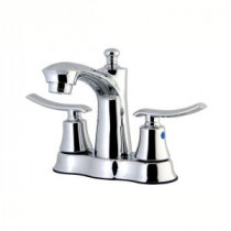 Euro 4 in. Centerset 2-Handle Bathroom Faucet in Polished Chrome