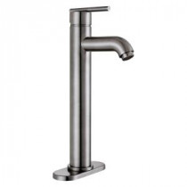 4 in. Centerset 1-Handle Lavatory Faucet in Brushed Nickel with Single Hole Installation
