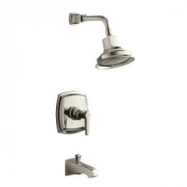 Margaux 1-Handle Bath and Shower Faucet Trim in Vibrant Polished Nickel (Valve not included)