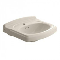 Portsmouth 19.5 in. Pedestal Sink Basin with Center Hole Only in Linen