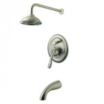 Single-Handle 2-Spray Tub and Shower Faucet in Brushed Nickel