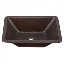 Hawking Dual Mount Handmade Pure Solid Copper Bathroom Sink in Aged Copper