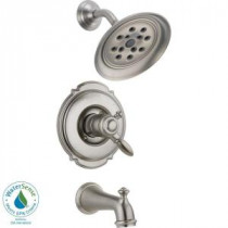Victorian 1-Handle H2Okinetic Tub and Shower Faucet Trim Kit in Stainless (Valve Not Included)
