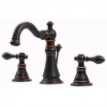 Signature Collection 8 in. Widespread 2-Handle Bathroom Faucet with Pop-Up Drain in Oil Rubbed Bronze