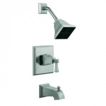 Torino 1-Handle 1-Spray Tub and Shower Faucet in Satin Nickel