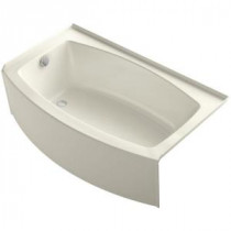 Expanse 5 ft. Left Drain Soaking Tub in Biscuit
