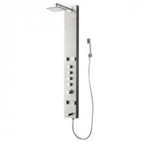 Pavia 4-Jet Shower Panel System in Brushed Silver