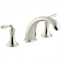 Devonshire 2-Handle Deck and Rim-Mount Roman Tub Faucet Trim Kit in Vibrant Polished Nickel (Valve Not Included)
