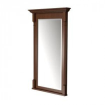42 in. L x24 in. W Framed Wall Mirror in Autumn Blush Stain