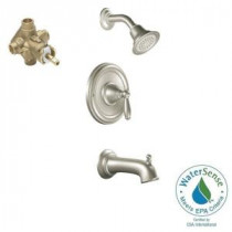 Brantford 1-Handle Posi-Temp Tub and Shower Faucet Trim Kit in Brushed Nickel - Valve Included