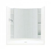 Accord 1-1/4 in. x 60 in. x 77 in. 1-Piece Direct-to-Stud Shower Back Wall in White