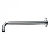 12 in. Right Angle Shower Arm with Flange in Polished Chrome
