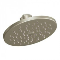 1-Spray 8 in. Rainshower Showerhead Featuring Immersion in Brushed Nickel