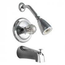 1-Handle Tub and 1-Spray Shower Faucet in Chrome